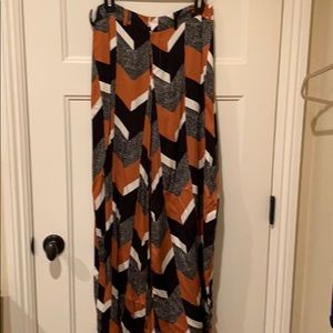 Wide leg Anthropologie graphic pants